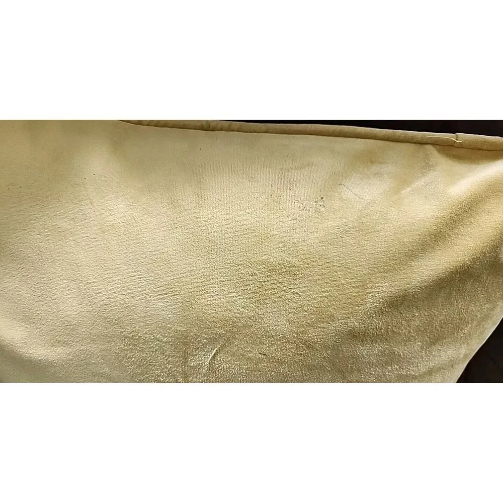 Pair RODEO HOME VELVET MUTED SILVER/Dijon Mustard‎ Gold PILLOW COVERS 23